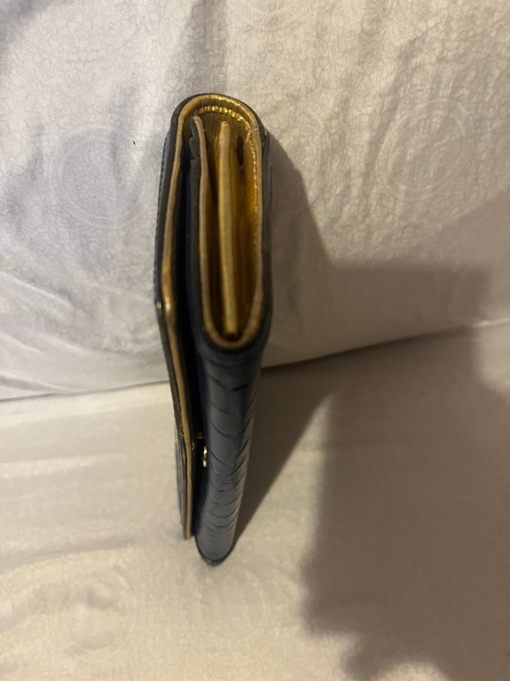 Blue Croc-Embossed Women's Wallet - Kate Spade - Picture 8 of 10